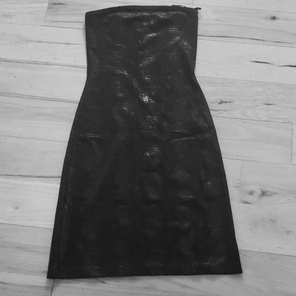 Guess black suede cocktail dress